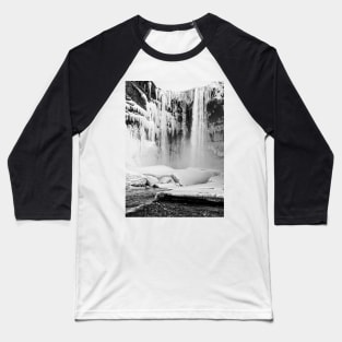 Frozen Waterfall, Iceland Baseball T-Shirt